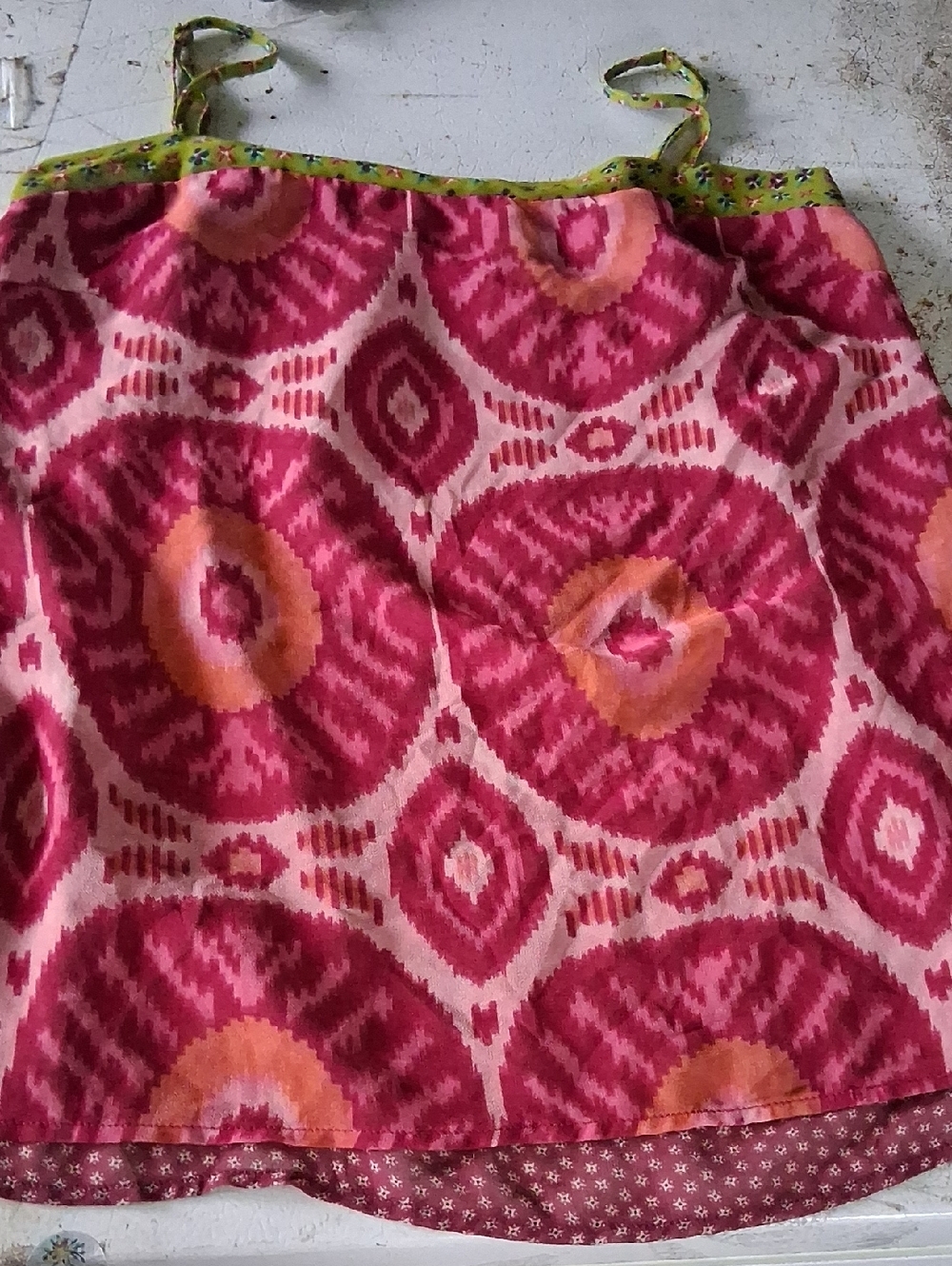 Scotch & Soda Pink and Orange Patterned 2 Layer Sleepless top.